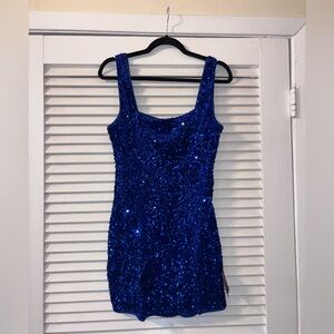 Lulus blue sparkle dress NEW WITH TAGS